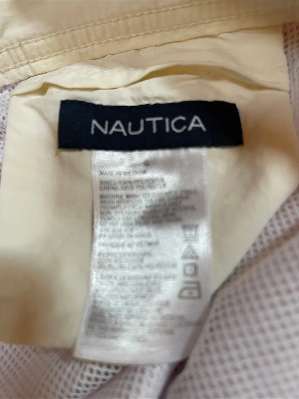 Nautica Orange Swirl Swim Shorts with White Waist